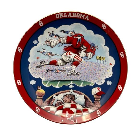 OU OKLAHOMA DREAM Porcelain COLLECTOR PLATE By Gary Patterson 8" DANBURY MINT - Picture 1 of 3